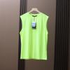 Muito boa para usar no verão, secagem rápida, elástica, respirável, para esportes ao ar livre, fitness, corrida, camiseta regata masculina com gola redonda sem mangas