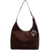 Bolsa tote transversal de camurça estilo coreano requintada para mulheres 2026, ombro único retrô, nova coleção de outono, simples e casual para o trabalho