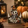 Artículo popular transfronterizo: Adorno de bandeja de mesa de madera de Halloween fantasma, decoración para escaparate del hogar, adorno de gato negro