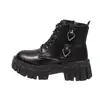Coleção Nova Outono 2026: Botas e coturnos femininos da moda, de salto baixo, salto grosso, com cadarço, plus size, disponíveis para dropshipping