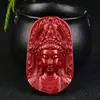 Colgante de Guanyin Cinabrio Año Zodiacal 2026 Estatua de Buda para Hombre Arena Dorada Púrpura Collar de Bodhisattva Avalokitesvara Colgante de Bajo Contenido