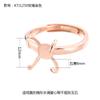 Anillo de plata esterlina S925 soporte vacío femenino oro de 18K diy cera de abeja ámbar turquesa valiente soporte vacío con forma soporte para anillo