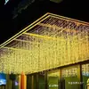 Nuevas Luces de Cadena LED Luces de Cascada Luces Decorativas Colgantes Iluminación Ambiental para Balcón Barbacoa Tienda