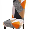 Funda de Silla Universal de una Pieza Simple Personalizada Funda de Taburete Tela Elástica Funda de Silla de Comedor Funda de Respaldo de Silla de Hotel