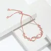 Pulsera ajustable de moda europea y americana con símbolo de la suerte 8 para mujer, símbolo de amor infinito y eterno, anillo de Mobius.