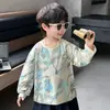 Camisetas de manga larga para niños y niñas, camisetas básicas de primavera y otoño, nuevas camisetas con graffiti elegantes para niños 2026, camisetas de moda