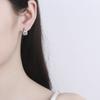 Estilo Coreano Tendência Microincrustado Celebridade da Internet Ao Vivo Mesmo Estilo Bolsa Quadrada Brincos Feminino Estilo Japonês e Coreano Zircônia Elegante Doce Luxo Brincos Brincos