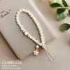 Muñeca Linda de Dibujos Animados Cadena Hecha a Mano Cordón Colgante Adorno Colgante Cordón para Teléfono Bolso con Cuentas para Cámara Colgante para Teléfono