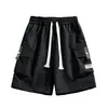Shorts de Ferramenta Masculino Verão Estilo Americano Marca Tendência Solto Reta Calça Esportiva Seda de Gelo Secagem Rápida Casual Calça de Basquete