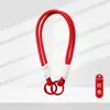 Correa de Lanyard para Teléfono de Color Brillante Fresco Hebilla de Doble Anillo Cordón de Teléfono Llavero Tejido Lanyard Lanyard para Teléfono Bolsa En Stock