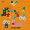 Brinquedos Educacionais de Montagem com Parafusos e Porcas para Crianças, Auxiliares de Ensino para Treinamento de Correspondência de Tampas de Garrafa e Porcas, Blocos de Construção, Treinamento de Educação Infantil para Jardim de Infância
