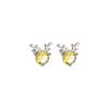 Aretes Longrui Yilu Has You, Aretes Simples de Alce Pequeño Estilo Bosque Dulce, Aretes de Astas y Ciervos, Regalos de Navidad