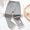 Leggings para meninas, roupa de primavera e outono, calças casuais infantis, estilo ocidental, calças finas para meninas, calças infantis de tamanho pequeno e médio, roupas infantis