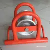 Construcción Eléctrica Polea de Cable de Tierra Pintada en Rojo Rueda de Aluminio Boca de Pozuelo Boca de Tubo Polea Plana Está Completamente Disponible por Defecto