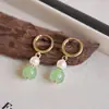 Nuevos Pendientes de Colgante de Gota de Resina de Alto Grado Estilo Chino Diseño Único Sentido Pequeño Fresco Combinación Pendientes Pequeños Hanfu