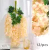 Flores de Glicinia Realistas, Flores de Frijol Artificiales, Decoraciones de Boda Violetas, Guirnaldas de Flores para Techo, Decoraciones para Pasillos Largos, Flores Artificiales