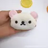 Novo chaveiro pingente de pelúcia Rilakkuma, presilha lateral para meninas, elástico de cabelo de alta elasticidade, anel de cabelo, acessório de bolsa