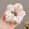 Gaze de bolinhas cetim anel de cabelo de intestino grosso novo acessórios de início de primavera corda de cabelo amarrar elástico de cabelo amarrar adorno de cabeça acessórios femininos