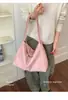 Bolsa de palha tecida em camurça retrô moderna estilo coreano para mulheres, nova coleção outono/inverno 2026, grande capacidade, bolsa de ombro, bolsa transversal