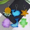 Molde de silicone DIY de resina epóxi com cristal série animais marinhos estrela-do-mar água-viva polvo baleia tartaruga pingente
