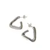 Pendientes de botón triangulares Ounihan de plata de ley S925 para mujer, estilo minimalista, nicho, geniales y elegantes, pendientes de alta gama