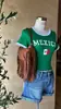 Camiseta de Manga Corta de Moda Ajustada con Estampado del Mundial de México de Verano 2026
