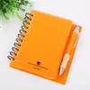 Caderno espiral plástico com caneta logo personalizado Caderno papel kraft publicidade negócio caderno espiral dura