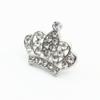 Broche de corona pequeña con incrustaciones de diamantes, venta al por mayor, para cuello de camisa, cosido con aguja, sin necesidad de usar botones, para traje o abrigo de mujer, accesorios, insignia de ramillete