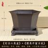 Vaso Sextavado para Bonsai em Argila Roxa Imitação Estilo Vintage com Janela de Plástico, Adequado para Bambu Miniatura, Buxo, Flor de Ameixa e Outras Plantas Verdes em Miniatura