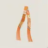 Pañuelo Pequeño con Borlas 130*5cm Tejido de Sarga Imitación Seda Pañuelo de Seda para Mujer, Corbata de Cuello de Moda y Versátil, Correa para Bolso