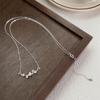 Colar Folha de Ginkgo Prata 999 Leve Luxo Alto Padrão Feminino Design de Nicho Elegante Corrente Simples de Prata para Clavícula