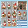 Decoraciones navideñas en colores macarrón, pegatinas electrostáticas para puertas y ventanas de cristal, oso polar, Papá Noel, ambiente de renos