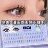 Pestañas inferiores de hada de celebridades de Internet BQI, injerto natural, pestañas postizas segmentadas de un solo grupo con cabello de hada de ojos cómicos