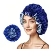 Gorro de noche de satén con encaje de doble capa transfronterizo, gorro de ducha, gorro de belleza para maquillaje, sombrero casero de seda sintética, gorro de noche, gorro para proteger el cabello