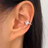 Brinco Ear Cuff Zircônia Gota d'Água Super Brilhante Cruzado Sem Furo Luxo Leve Estilo Frio High-End Nicho Exquisito Clipe de Orelha Brinco