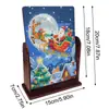 Pintura de Diamantes Transfronteriza Personalizada Hecha a Mano DIY Diamante Completo Imán para Refrigerador Posavasos de Diamante Navideño Colgante Colgante Adornos Colgantes