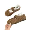 Sapatos Mary Jane de Pelúcia para Mulheres 2026 Novo Estilo de Inverno com Adição de Lã para Aquecimento, Sapatos Baixos Slip-On Fashion com Velcro e Bico Baixo