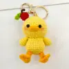 Pato Hecho a Mano Muñeco de Ganchillo Dibujo Animado Colgante Llavero Regalo para Amigos