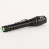 Linterna recargable de luz fuerte con hebilla de bolígrafo transfronteriza, LED doble T6 de largo alcance con zoom telescópico, alta potencia