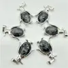 Venta Caliente Transfronteriza Joyería Europea y Americana Accesorios para Collares Cristal Natural Ágata Piedra Preciosa Colgante de Pingüino Aleación Accesorios Ecológicos