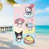 Toalha de Praia Toalha de Banho Toalha Estampa de Desenho Animado HelloKitty Microfibra Ultra-fina Impressão Digital Esportiva Secagem Rápida