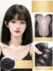 No Necesita Pinzas para el Cabello, Postizo para Mujer para la Parte Superior de la Cabeza, Cabello Real para Aumentar el Volumen, Cubrir Canas, Postizo Esponjoso para la Corona con Cinta Mágica