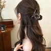 Elegante Pinza de Agarre Estilo Coreano Estampado de Leopardo Otoño e Invierno para Mujer 2024 Nuevo Sentido de Alta Gama Pinza para el Cabello Parte Posterior de la Cabeza Pinza de Tiburón para el Cabello Adorno para la Cabeza