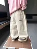 Pantalones a cuadros para niño de primavera y otoño con dobladillo enrollado bordado, estilo coreano elegantes y holgados casuales para niños, pantalones de bebé, comercio exterior