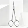 Tijeras Curvas de Acero Inoxidable Estilo Ruso para Cutícula, Tijeras para Recortar Cejas, Removedor Profesional de Cutícula, Tijeras de Belleza Puntiagudas
