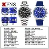 Reloj de Hombre Oufani Temu Clásico Tres Ojos Seis Manecillas Multifuncional de Cuarzo Pequeño Cronógrafo de Tres Manecillas Calendario Reloj Versátil