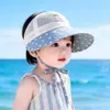 Sombrero de sol para niños estilo coreano, gorra de béisbol de malla fina de verano con ala ancha, sombrero de protección solar para bebés niñas