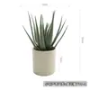 Planta artificial de aloe simulada nórdica, orquídea tigre falsa, suculentas tropicales, decoración para sala de estar interior, adornos para escaparates