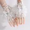 Mangas de Encaje Lolita Mangas Sexy Lolita Guantes Estilo Coreano para Mujer Mangas de Campana Lazo