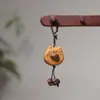 Colgante de Tallado en Madera de Durazno de Oso Lindo Colgante para Bolsa Hecho a Mano DIY Llavero Colgante Joyería Creativa